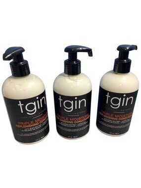 3 TGIN Triple Moisture Replenishing Conditioner 13 Oz  Shea Butter & Argan Oil